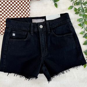 Just USA Fray Hem High Rise Shorts Black Size 7 NWT STITCH FIX